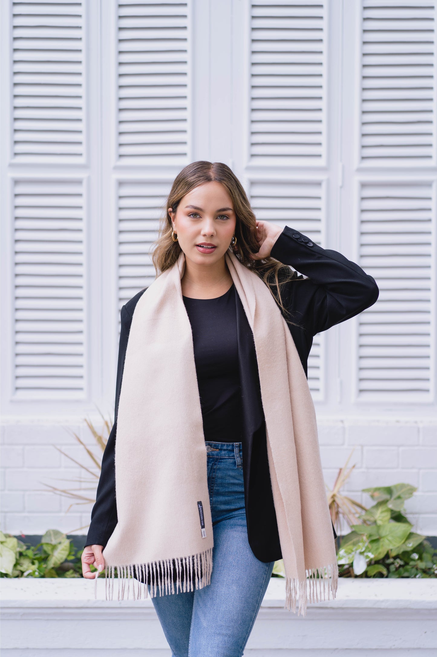 SCARF BEIGE - 100% BABY ALPACA