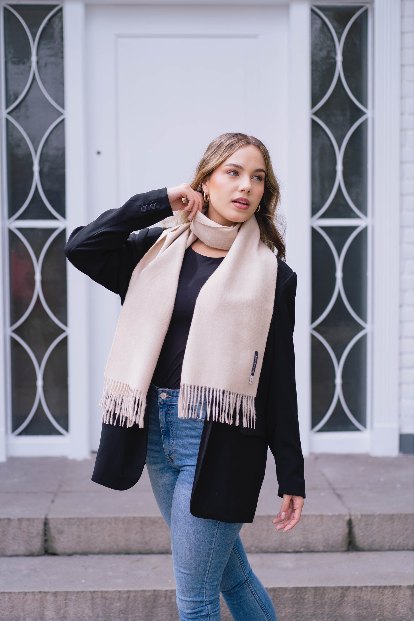 SCARF BEIGE - 100% BABY ALPACA
