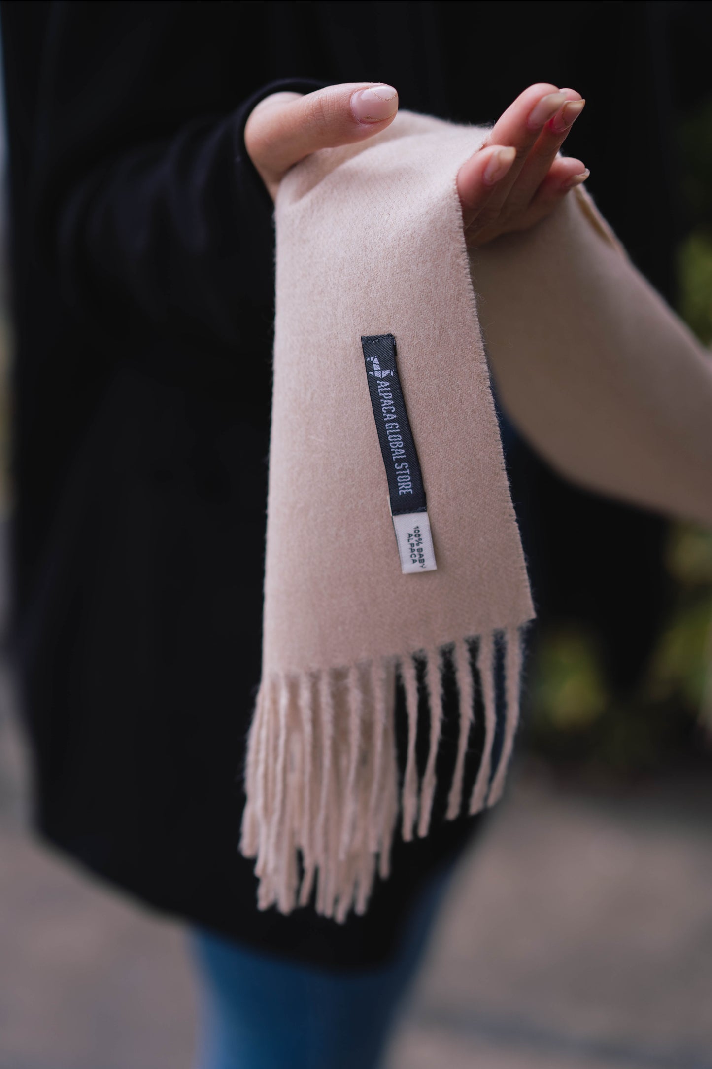 SCARF BEIGE - 100% BABY ALPACA