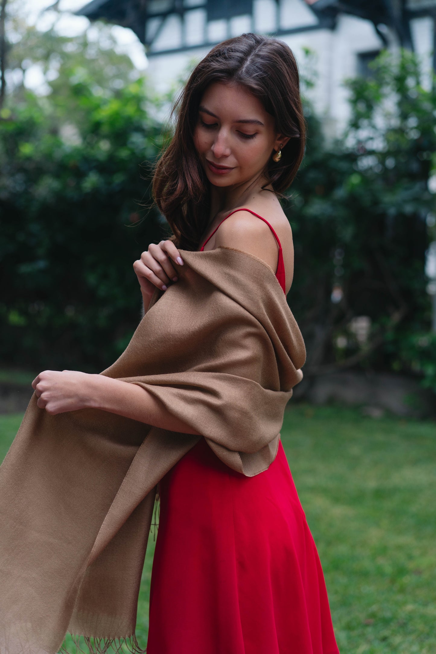 SHAWL BROWN - BABY ALPACA