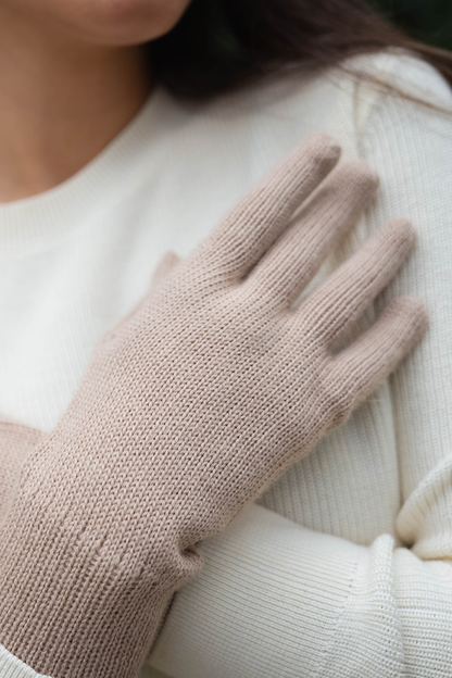 <tc>GUANTES BEIGE - 100% BABY ALPACA</tc>