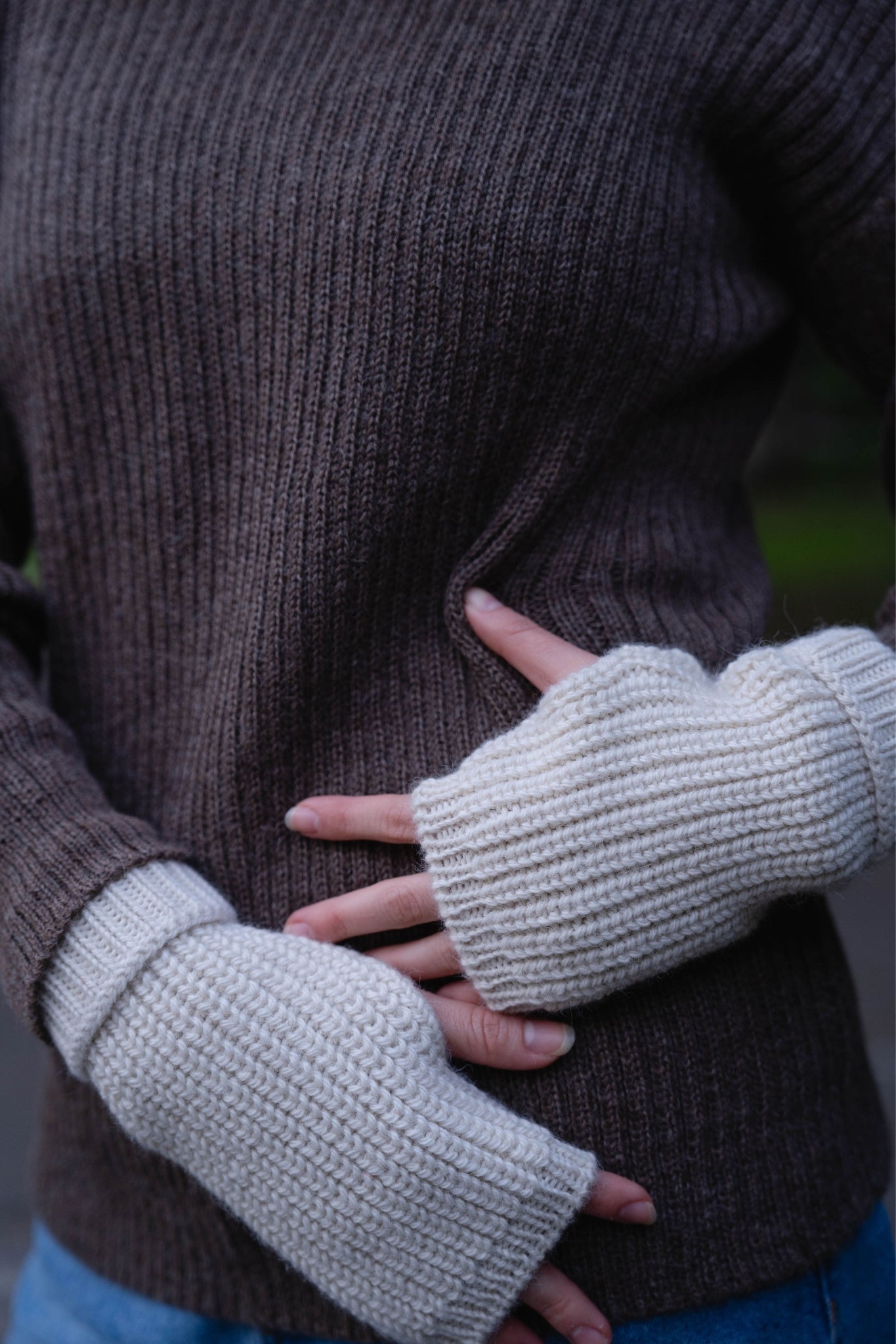 MITTENS WHITE - 100% BABY ALPACA