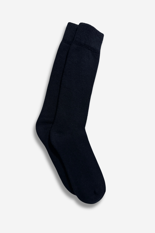 Blue fuzzy alpaca wool socks with a soft plush texture, designed for women and men with natural warmth and breathable comfort.