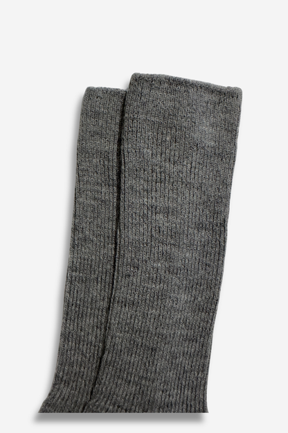 Chaussettes en alpaga grises pour femme et homme, douces et chaudes en laine naturelle