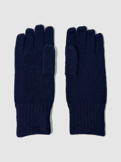 Blue baby alpaca gloves made in Peru. One size.